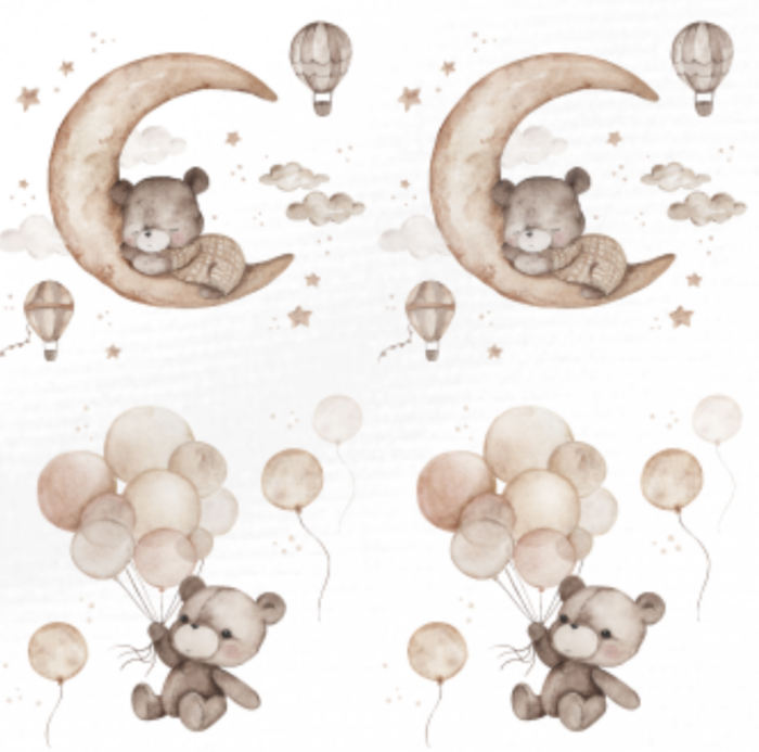 Lot Thermocollant pour tissus Ourson Ballons