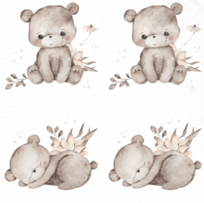 Lot Thermocollant pour tissus Ourson Mignon