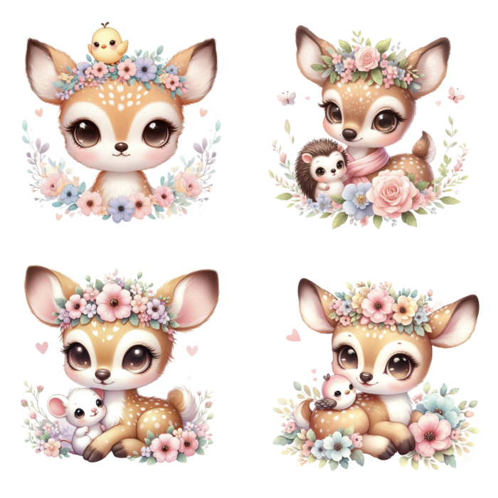 Lot Thermocollant pour tissus Biche Mignonne