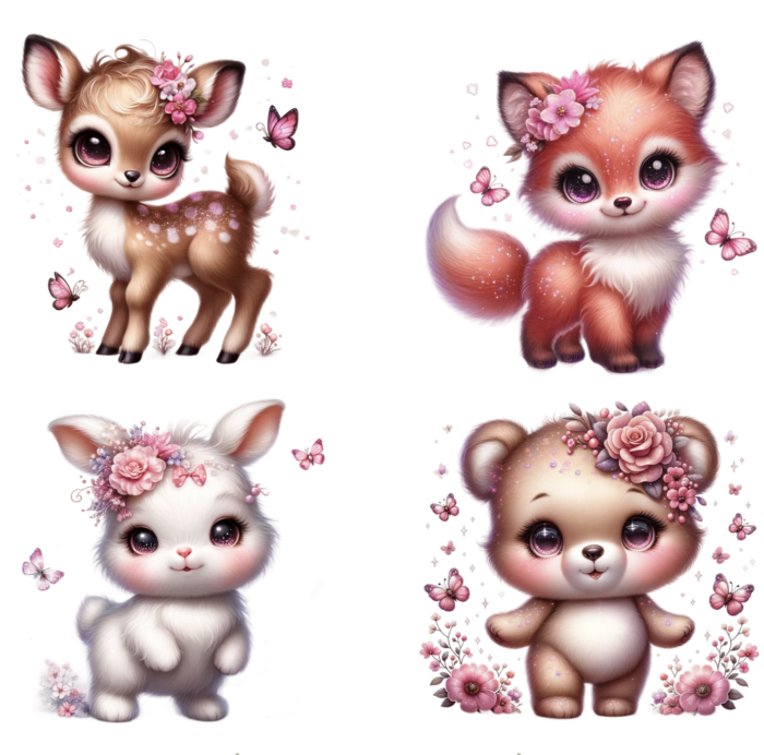 Lot Thermocollant pour tissus Foret Rose