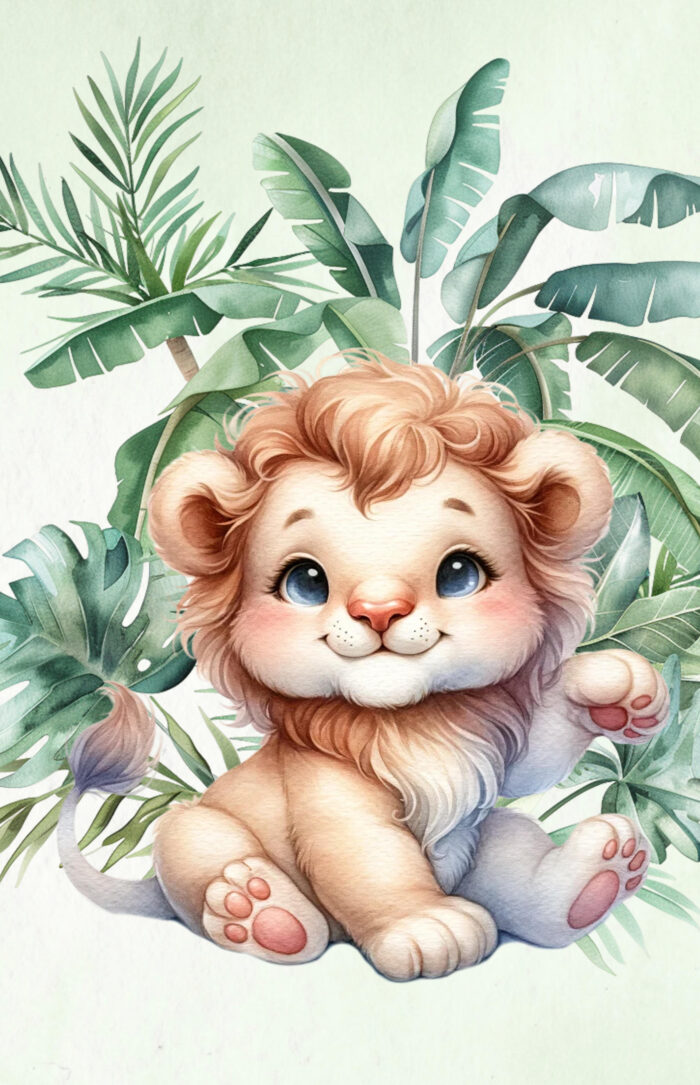 Panneau Couverture Lion Mignon Jungle, 2 tailles