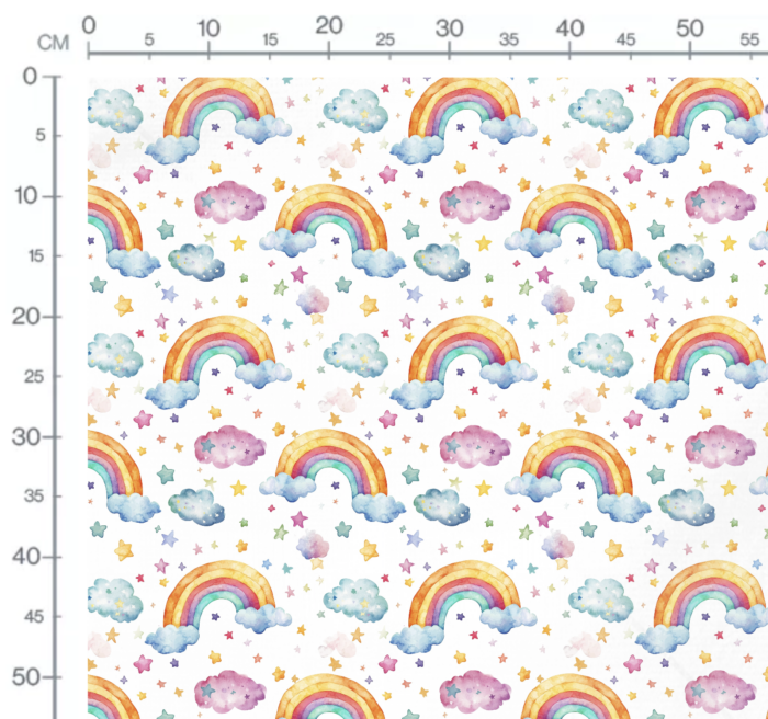 Tissu Imprimé Arc-en-ciel Aquarelle Couleurs, 10 tissus au choix – Image 3