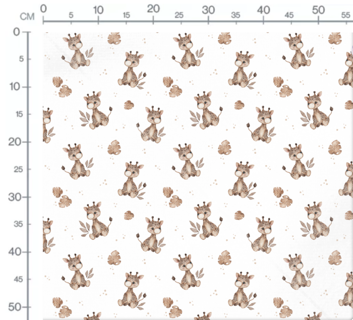 Tissu Imprimé Bebe Girafe Boho, 10 tissus au choix – Image 3