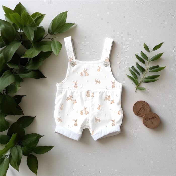 Tissu Imprimé Bebe Lapin avec Maman, 4 coloris et 10 tissus au choix – Image 4
