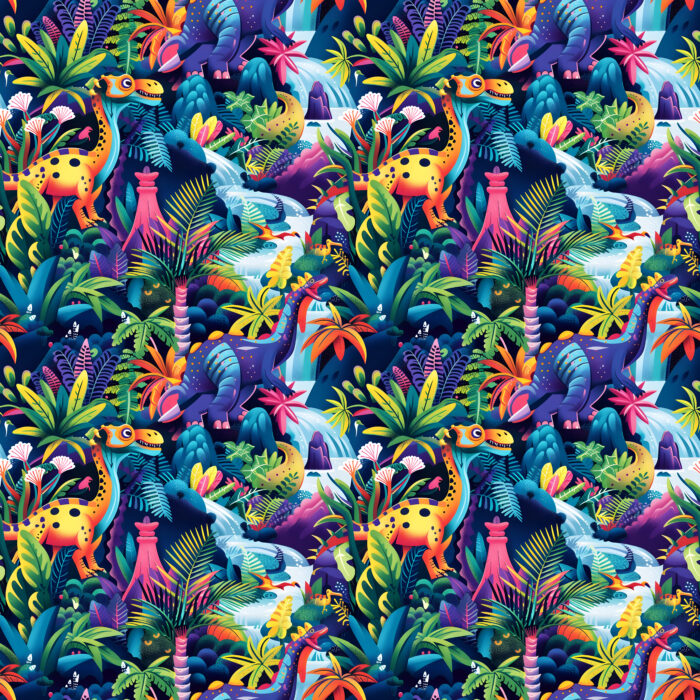 Tissu Imprimé Dinosaure 3d Cascade, 10 tissus au choix – Image 4