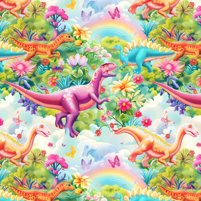 Tissu Imprimé Dinosaure 3d Paradis, 10 tissus au choix