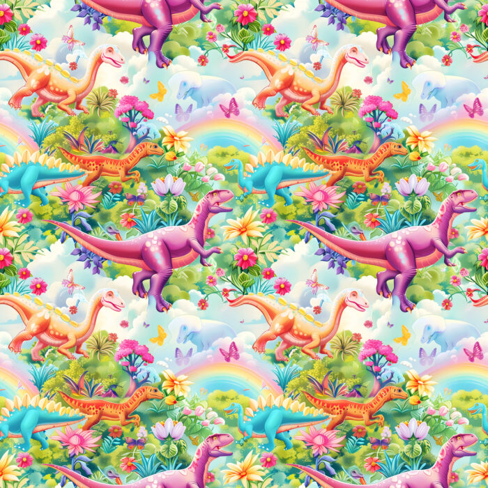 Tissu Imprimé Dinosaure 3d Paradis, 10 tissus au choix – Image 2