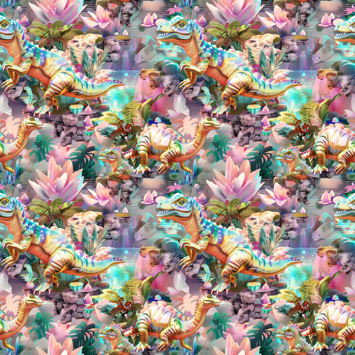 Tissu Imprimé Dinosaure 3d Succulent, 10 tissus au choix – Image 3