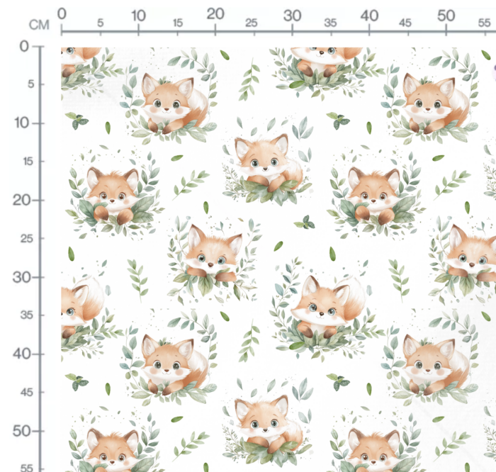Tissu Exclusif Renard et Feuilles, 11 tissus au choix – Image 3