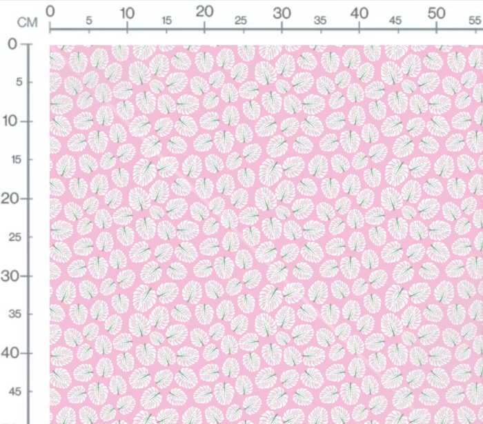 Tissu Imprimé Feuille Tropicale Fond Rose, 10 tissus au choix – Image 3