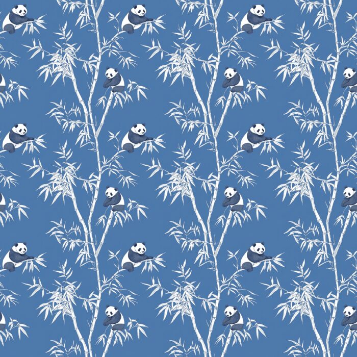 Tissu Inspiration Toile de Jouy Panda Nuit, 11 tissus au choix