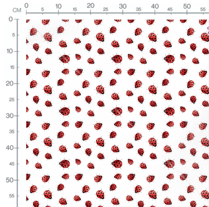 Tissu Imprimé Coccinelle Rouge Blanc, 10 tissus au choix – Image 3