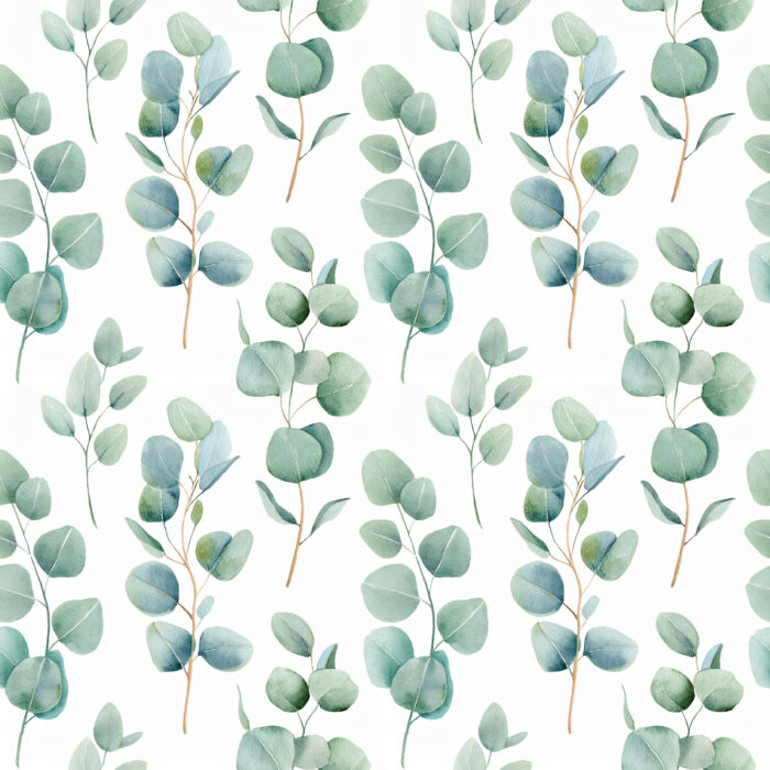 Tissu Imprimé Eucalyptus Feuilles Amitié, 10 tissus au choix