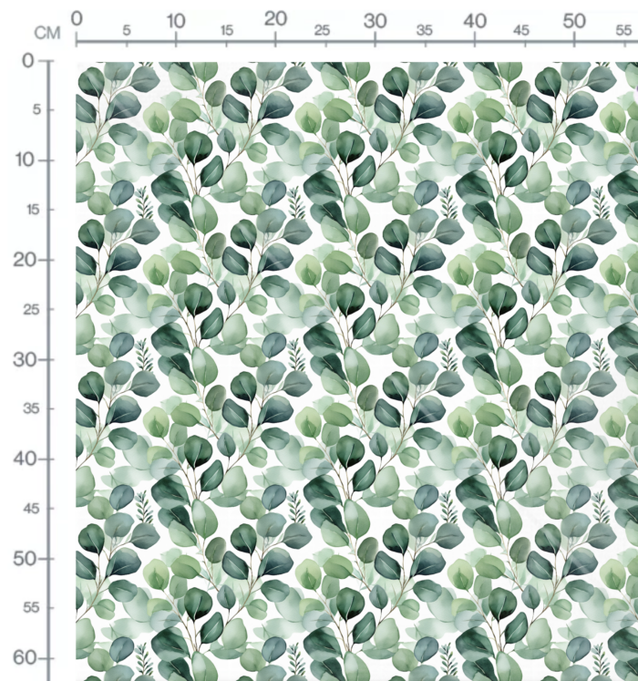 Tissu Imprimé Eucalyptus Feuilles Aquarelle, 10 tissus au choix – Image 2