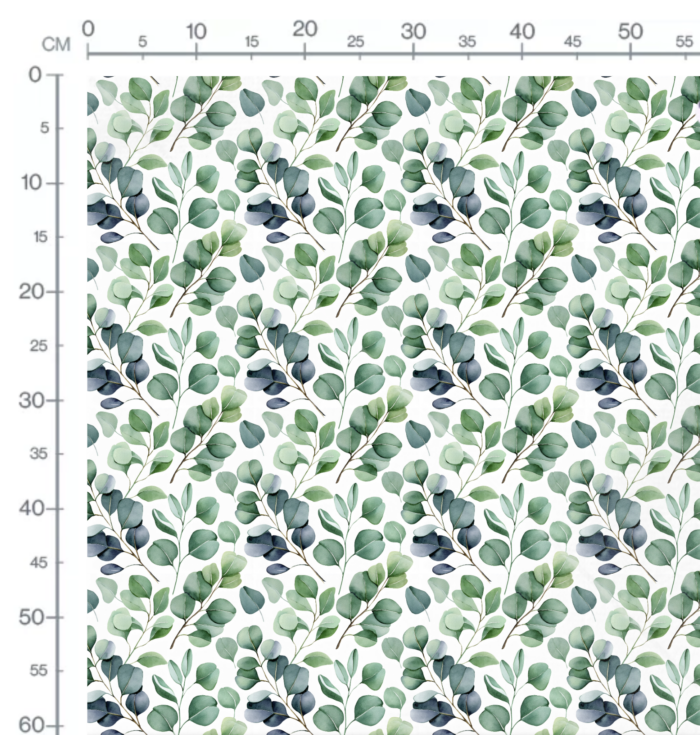 Tissu Imprimé Eucalyptus Feuilles Gratitude, 10 tissus au choix – Image 2