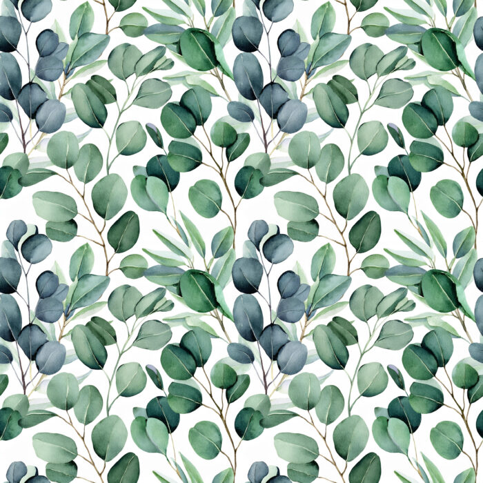 Tissu Imprimé Eucalyptus Feuilles Perseverance, 10 tissus au choix