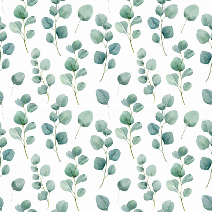 Tissu Imprimé Eucalyptus Feuilles Simplicité, 10 tissus au choix