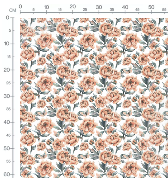 Tissu Imprimé Fleuri Printemps Vintage Blanc, 10 tissus au choix – Image 2