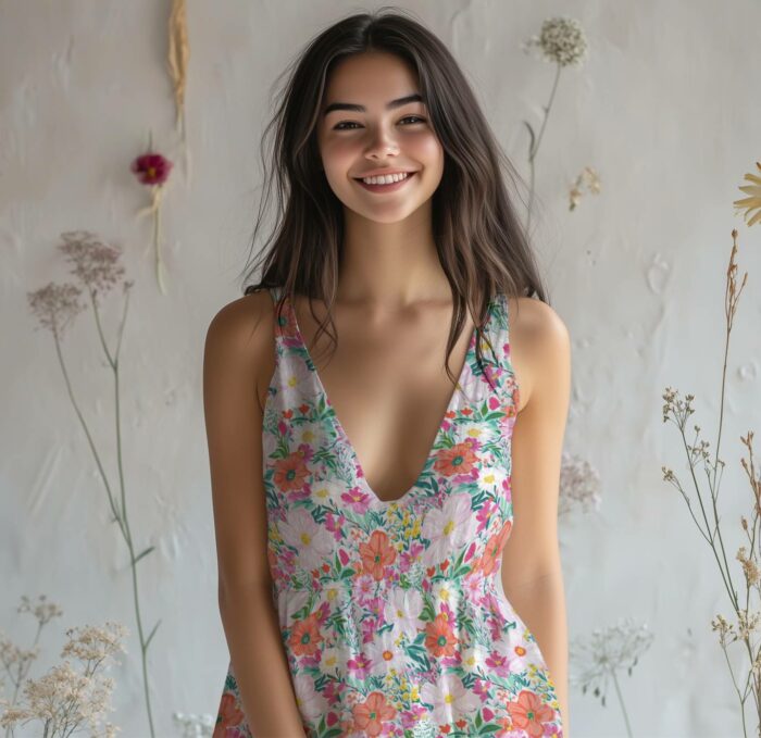 Tissu Imprimé Fleurs de Printemps Agathe, 10 tissus au choix – Image 4