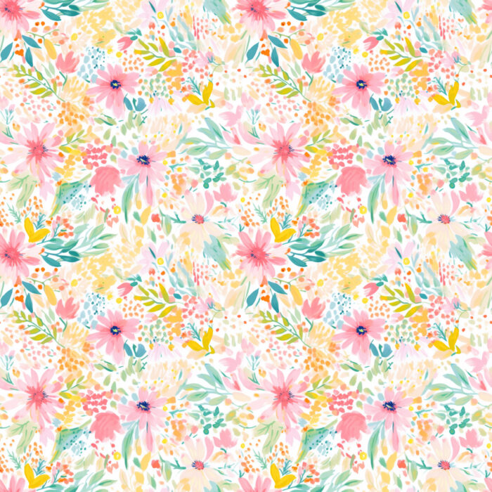 Tissu Imprimé Fleurs de Printemps Alba, 10 tissus au choix