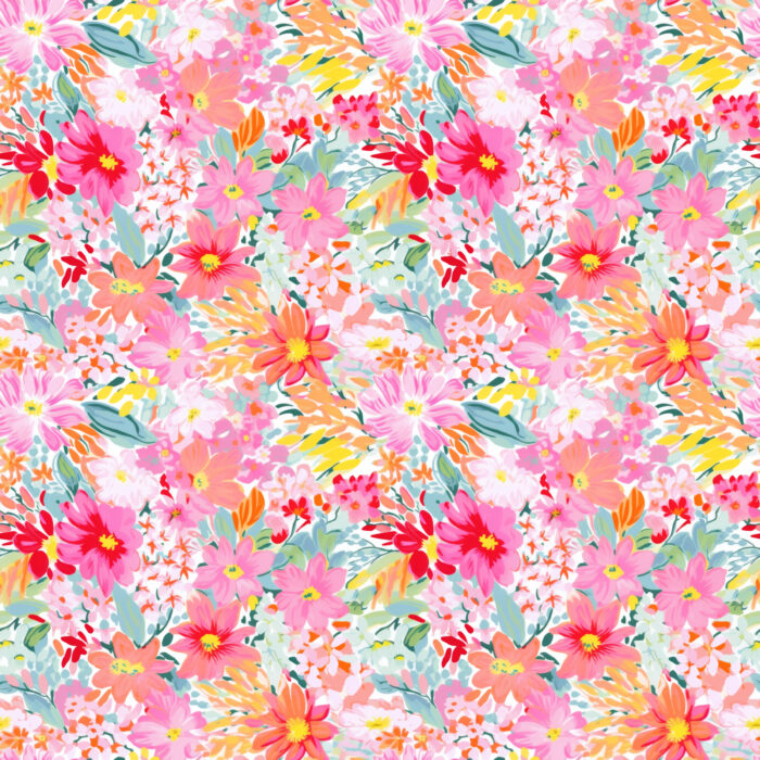 Tissu Imprimé Fleurs de Printemps Alicia, 10 tissus au choix