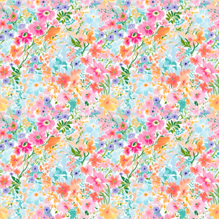 Tissu Imprimé Fleurs de Printemps Audrey, 10 tissus au choix