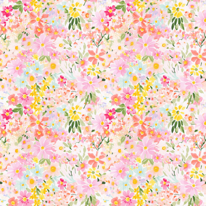 Tissu Imprimé Fleurs de Printemps Emilie, 10 tissus au choix