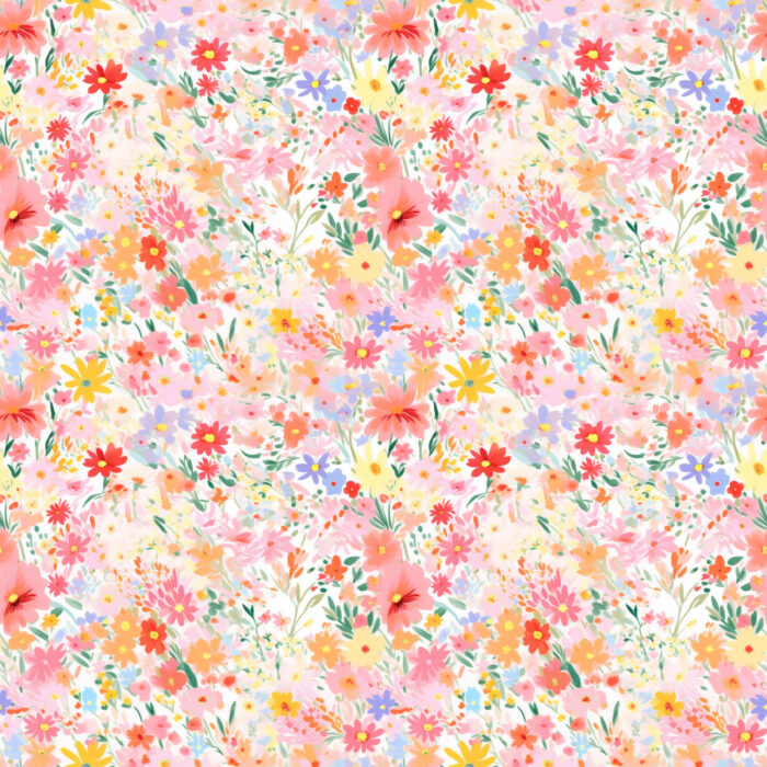 Tissu Imprimé Fleurs de Printemps Lea, 10 tissus au choix