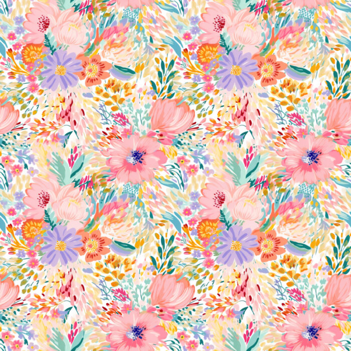 Tissu Imprimé Fleurs de Printemps Livia, 10 tissus au choix
