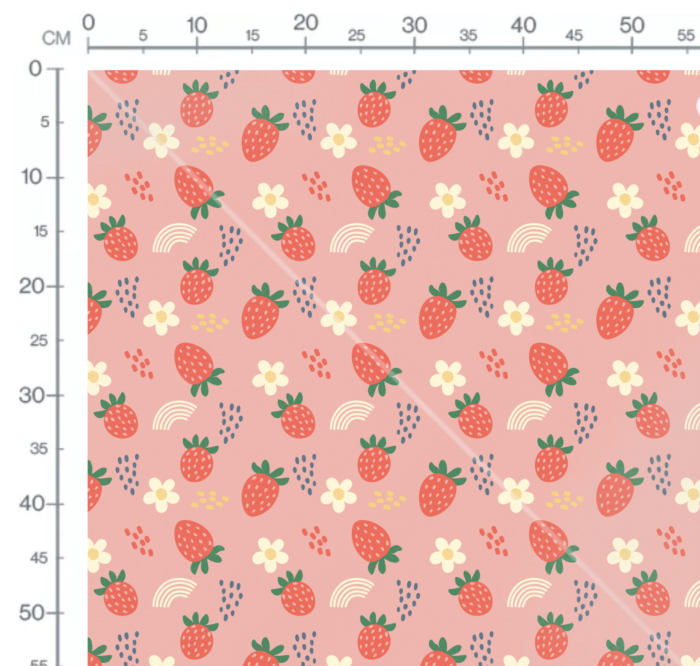 Tissu Imprimé Fraises Mimi, 10 tissus au choix – Image 3