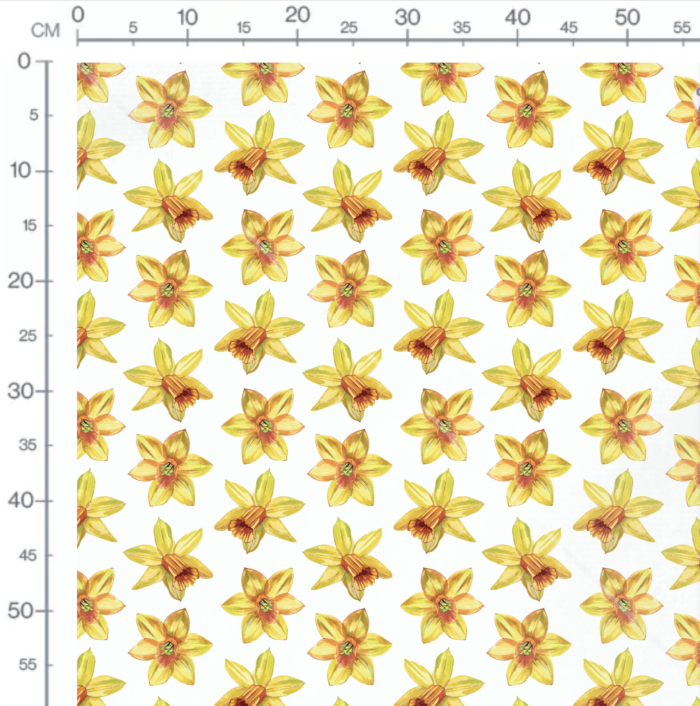 Tissu Imprimé Fleuri Jonquille Soleil, 10 tissus au choix – Image 2