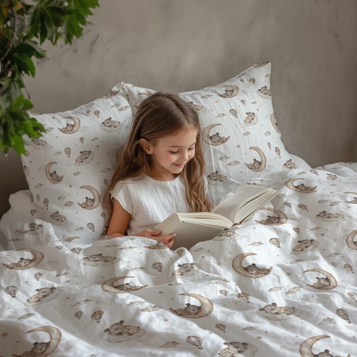 Tissu Imprimé Ourson Reveur, 10 tissus au choix – Image 3