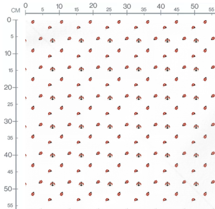 Tissu Imprimé Petite Coccinelle Blanc, 10 tissus au choix – Image 2