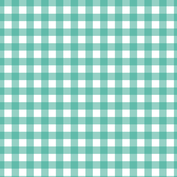 Tissu Imprimé Vichy 18 Vert Turquoise, 10 tissus au choix