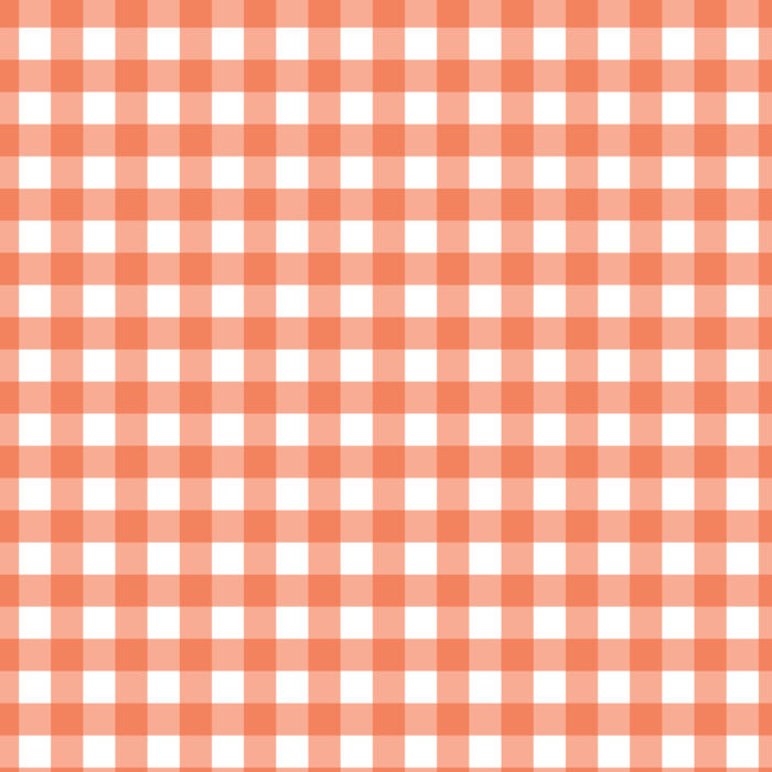 Tissu Imprimé Vichy 82 Rouge Orange, 10 tissus au choix
