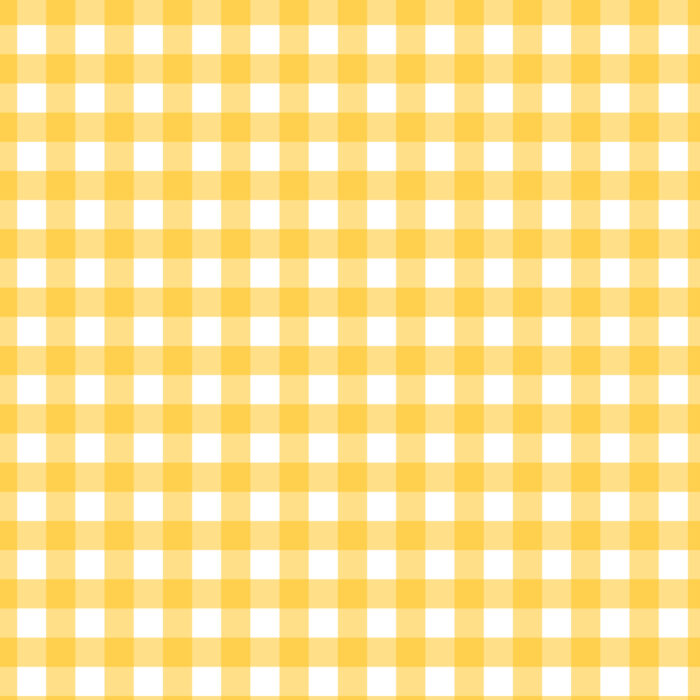 Tissu Imprimé Vichy 03 Jaune Tournesol, 10 tissus au choix