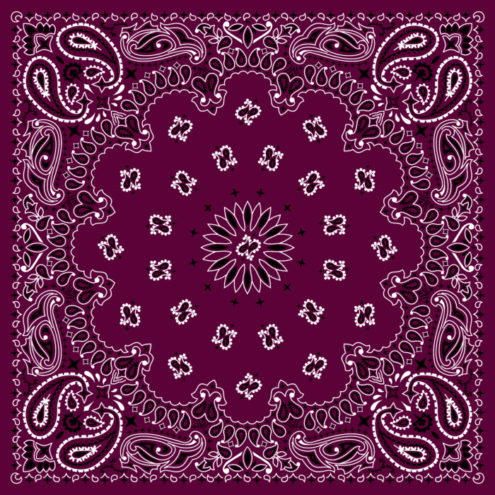 Tissu Imprimé Bandana Paisley 1 Vin Rouge, 10 tissus au choix