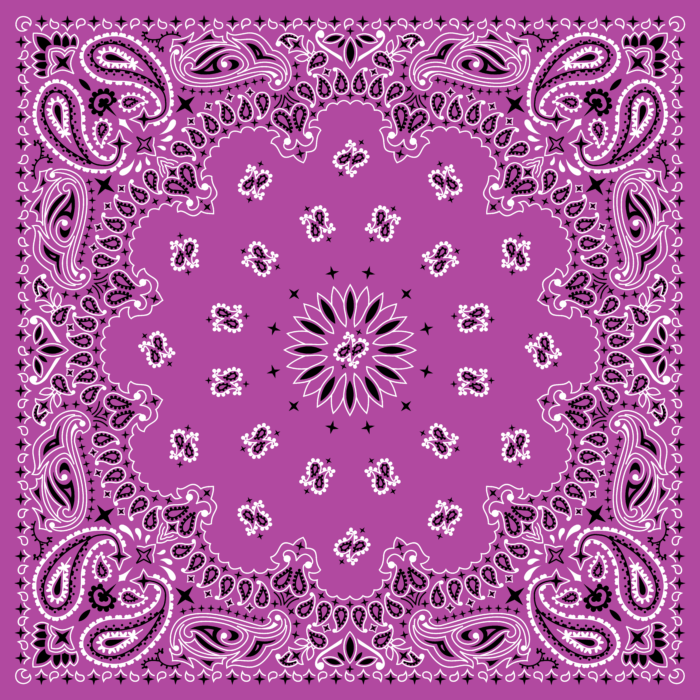 Tissu Imprimé Bandana Paisley 11 Mauve, 10 tissus au choix