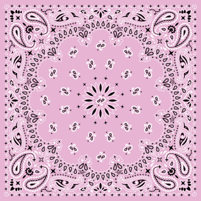 Tissu Imprimé Bandana Paisley 13 Rose Pastel, 10 tissus au choix