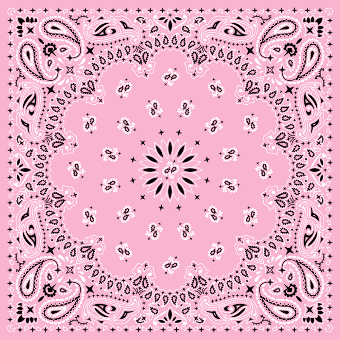 Tissu Imprimé Bandana Paisley 18 Rose Fleur, 10 tissus au choix