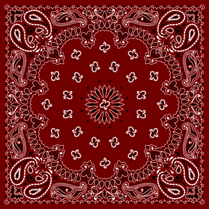 Tissu Imprimé Bandana Paisley 29 Brun Rouge, 10 tissus au choix