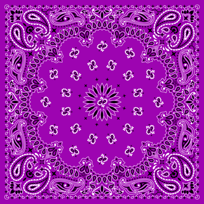 Tissu Imprimé Bandana Paisley 04 Bougainvillier Carré, 10 tissus au choix