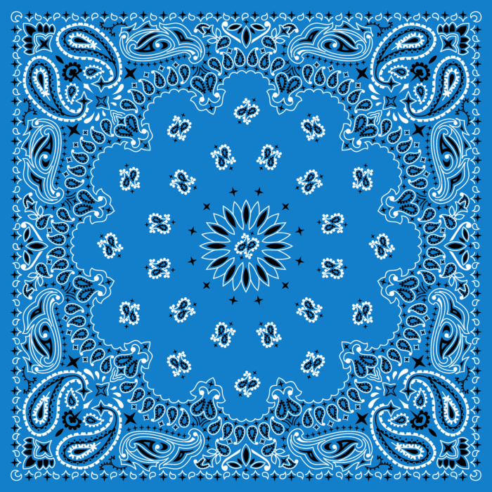 Tissu Imprimé Bandana Paisley 69 Bleu Celeste, 10 tissus au choix