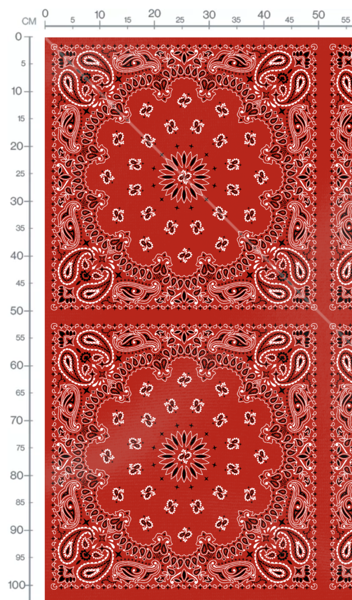 Tissu Imprimé Bandana Paisley 38 Jaune Carré, 10 tissus au choix – Image 2
