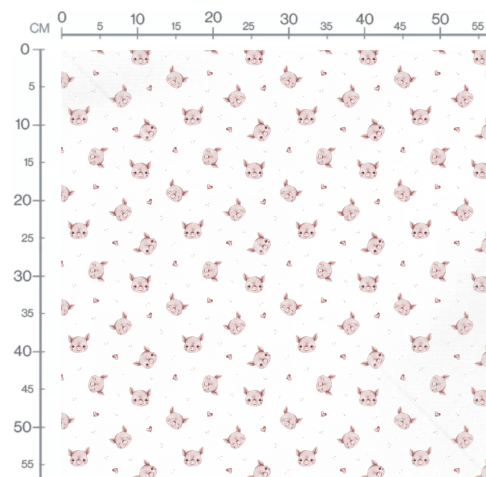 Tissu Imprimé Cochon Mignon Coeur, 10 tissus au choix – Image 2