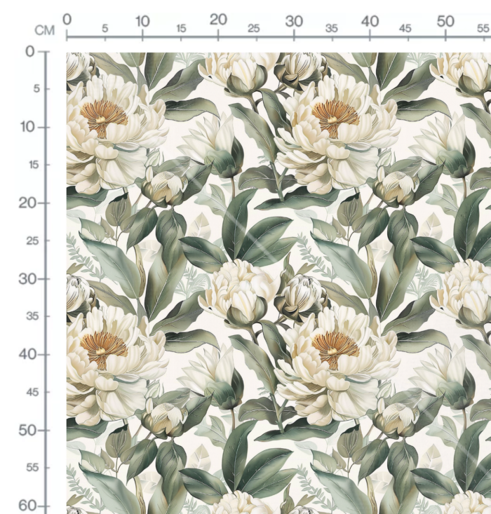 Tissu Feuilles et Fleurs Vintage, 10 tissus au choix – Image 2
