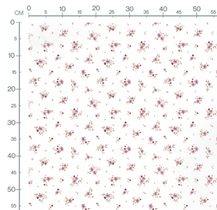 Tissu Fleuri Amour Magenta Blanc, 10 tissus au choix – Image 2