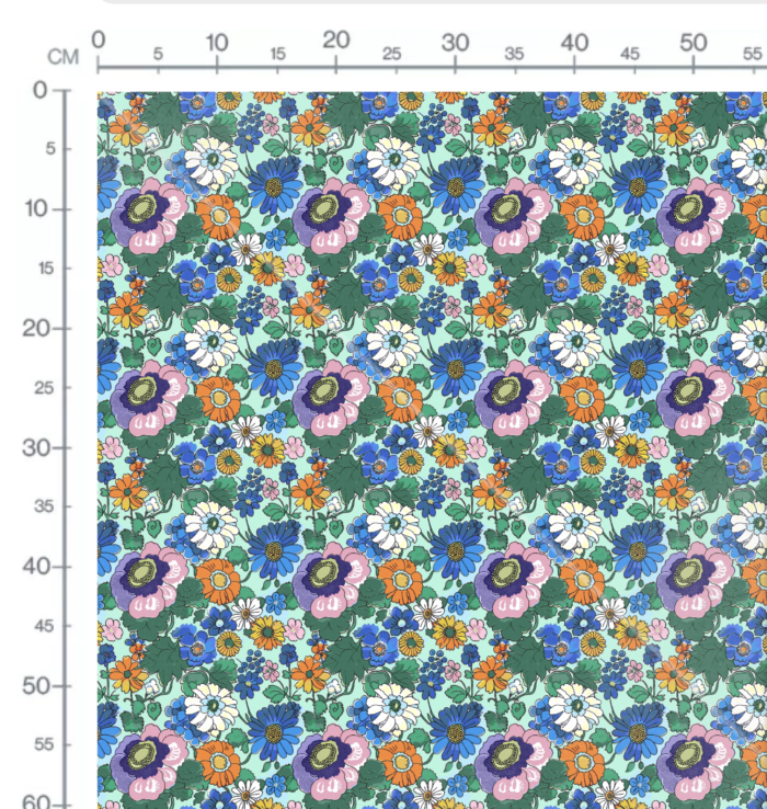 Tissu Fleurs Couleurs Jade, 10 tissus au choix – Image 2