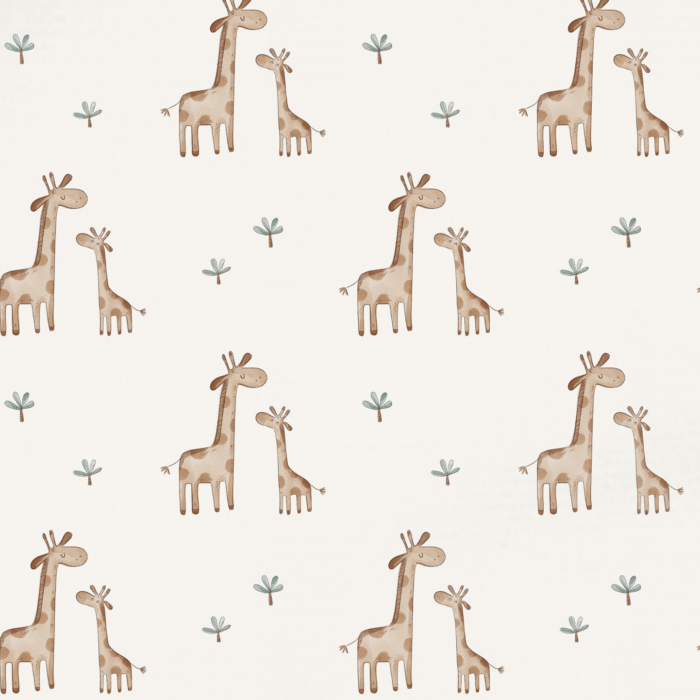 Tissu Imprimé Girafe Maman Et Bebe, 10 tissus au choix