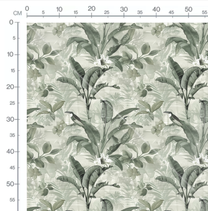 Tissu Feuilles Jungle Tropical Vintage, 10 tissus au choix – Image 2